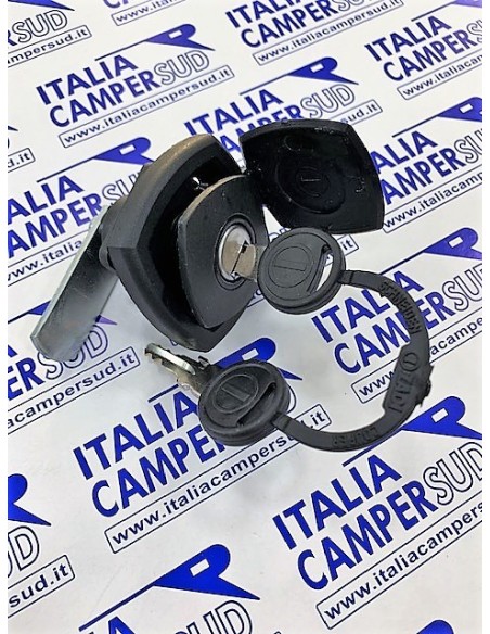 SERRATURA QUADRATA ZADI COMPLETA DI ROTORE E COPPIA CHIAVI TONDA CON SPORTELLO NERO