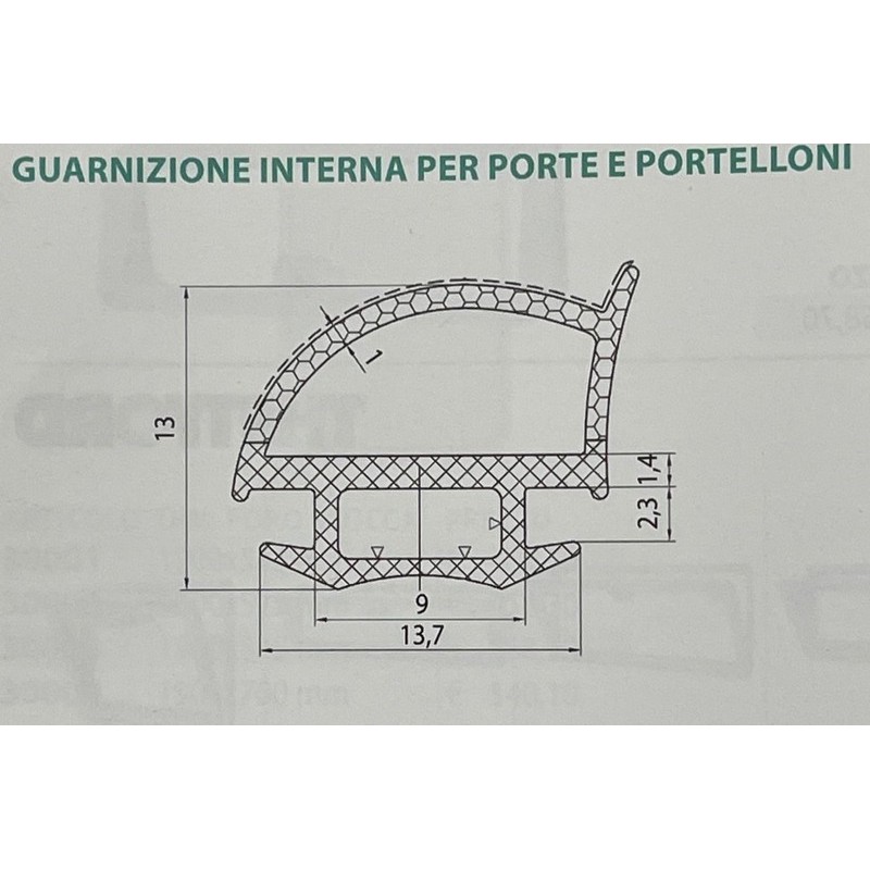 GUARNIZIONE PER PORTE E PORTELLONE