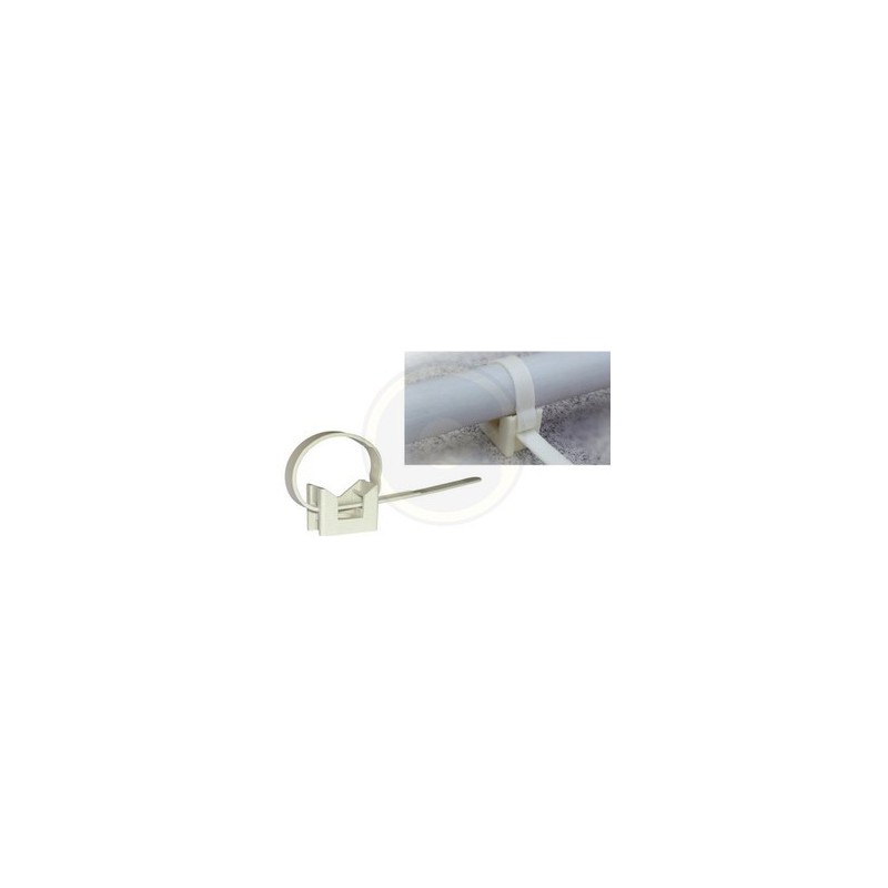 FASCETTE IN NYLON CON BASE PER TUBI DIAM. 40-63