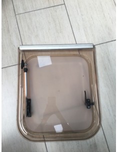 FINESTRA OPALINA MARRONE 350X400