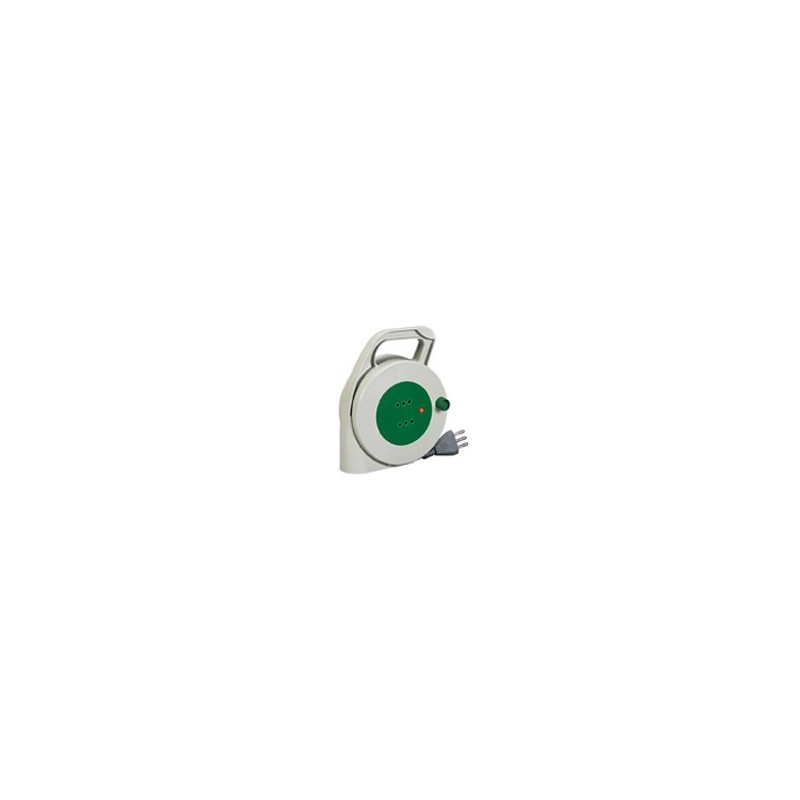CAVO ELETTRICO AVVOLGIBILE ML 10,CON 2 PRESE.