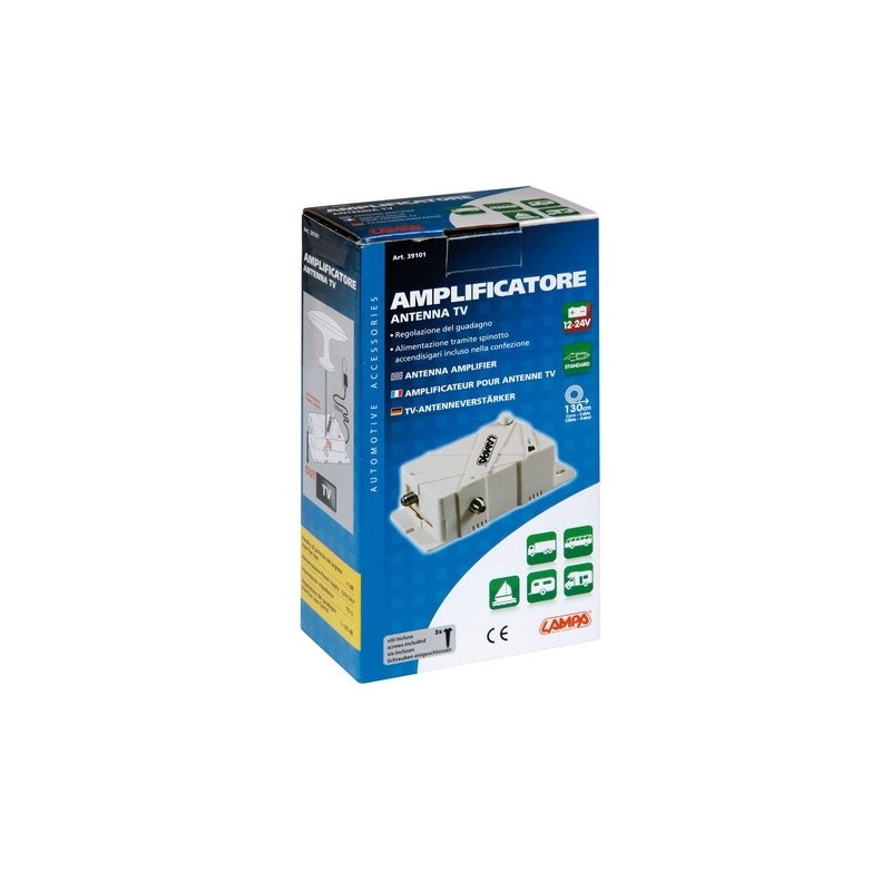 AMPLIFICATORE ANTENNA TV 12V/24V