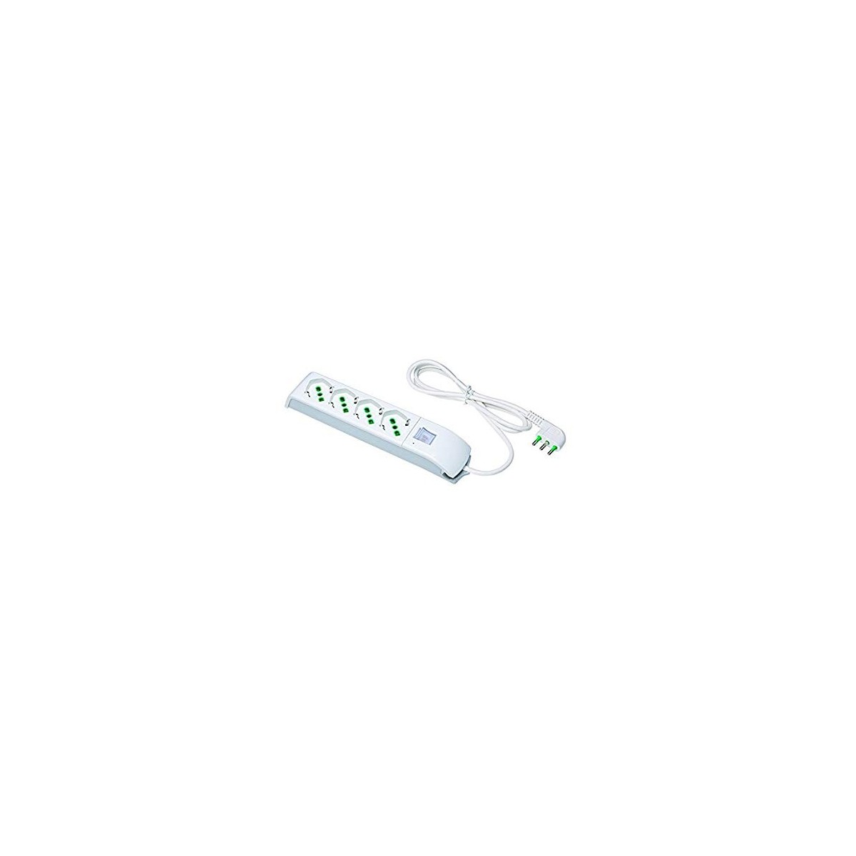 Prolunga Euro Corta 90° Con Interruttore RIIEYOCA – Spina Piatta Tipo-C A Presa Tipo-C, 2.5A/250V, Ideale Per TV, Monitor E Elettrodomestici