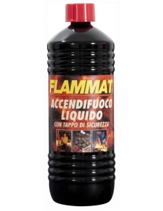 ACCENDIFUOCO LIQUIDO CON TAPPO DI SICUREZZA DA 1 LT FLAMMAT