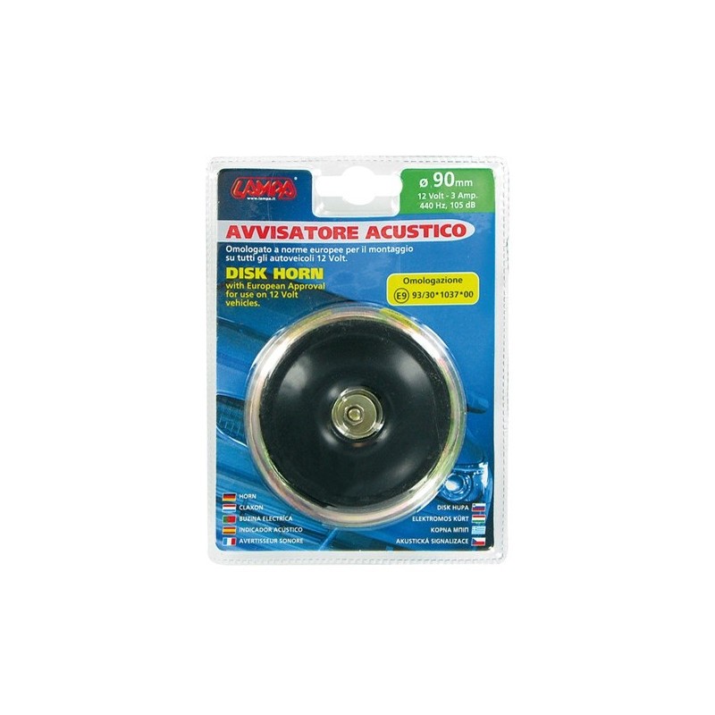 AVVISATORE ACUSTICO 12V DIAMETRO 90 MM