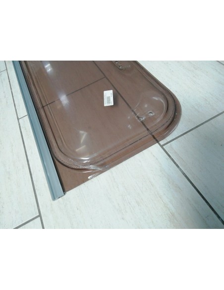 FINESTRA SERIE EUROPA 1250X300 MM, COLORE MARRONE