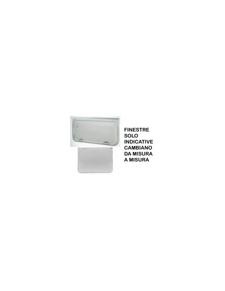 FINESTRA SERIE EUROPA 1000X500 MM, COLORE GRIGIO