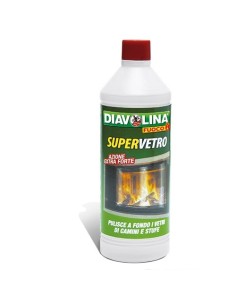 DIAVOLINA PER PULIRE I VETRI  DI CAMINI E STUFE LIQUIDO...