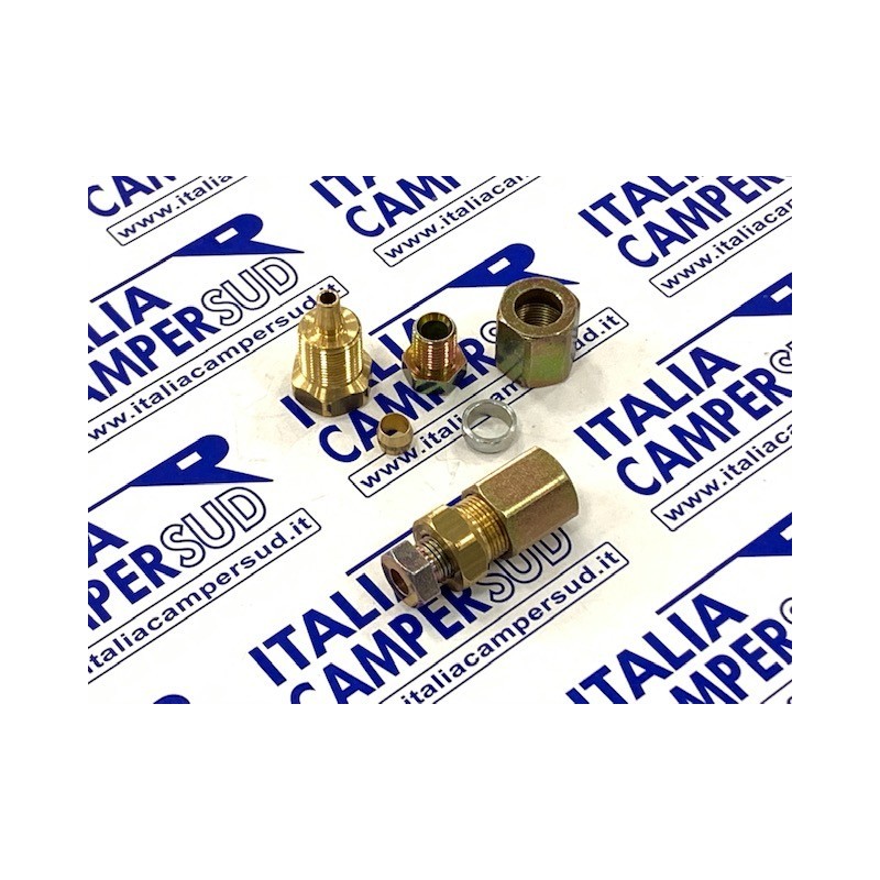 RACCORDO GAS DRITTO PER TUBO DIAMETRO 8MM E...