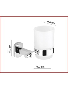 PORTA SPAZZOLINO CERAMICA E ACCIAIO 2