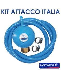 KIT REGOLATORE GAS + TUBO + FASCHETTE PER BARBECUE A GAS...