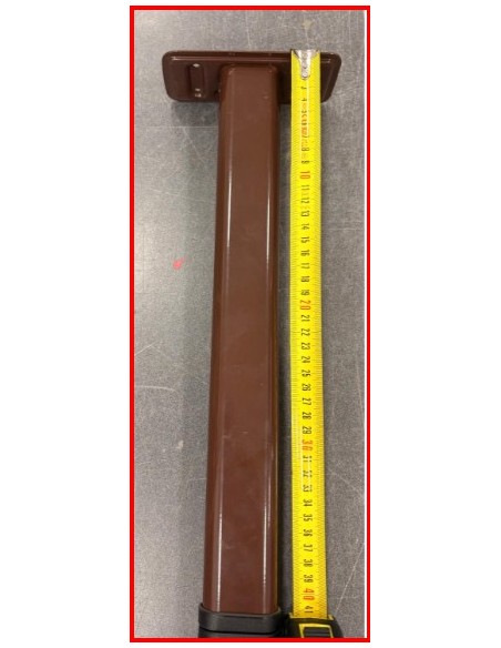 GAMBA TAVOLO PIEGHEVOLE IN ALLUMINIO MARRONE 72 CM