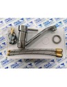 RUBINETTO MISCELATORE CROMATO PER CAMPER LAIKA COMPLETO CON N 2 FLESSIBILI ATTACCO JOHN GUEST