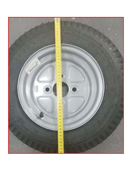 RUOTA COMPLETA PER CARRELLI MISURA 400-10 CON 4 FORI