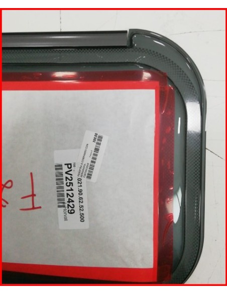 FINESTRA A COMPASSO CON SERIGRAFIA GRIGIA 700X300 MM