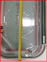 FINESTRA A COMPASSO CON SERIGRAFIA GRIGIA 700X300 MM