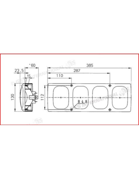FANALE POSTERIORE MODULO A 3 FUNZIONI JOKON LATO SX/DX