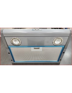 CAPPA ASPIRANTE COLORE NIKEL SATINATA CON FARETTI 12 V 2