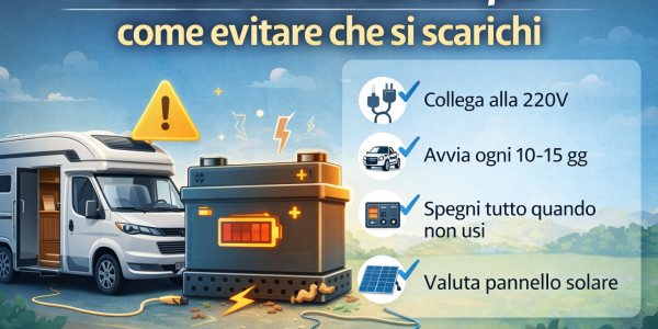 Batteria servizi del camper: come evitare che si scarichi e come farla durare più a lungo