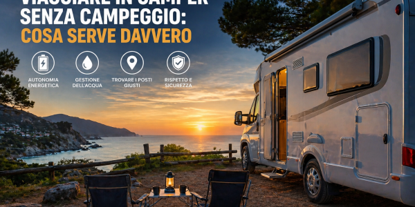 Viaggiare in camper senza campeggio: cosa serve davvero per essere liberi