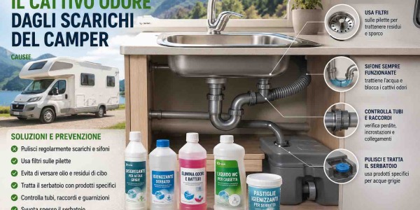 Come evitare il cattivo odore dagli scarichi del camper: cause, soluzioni e manutenzione
