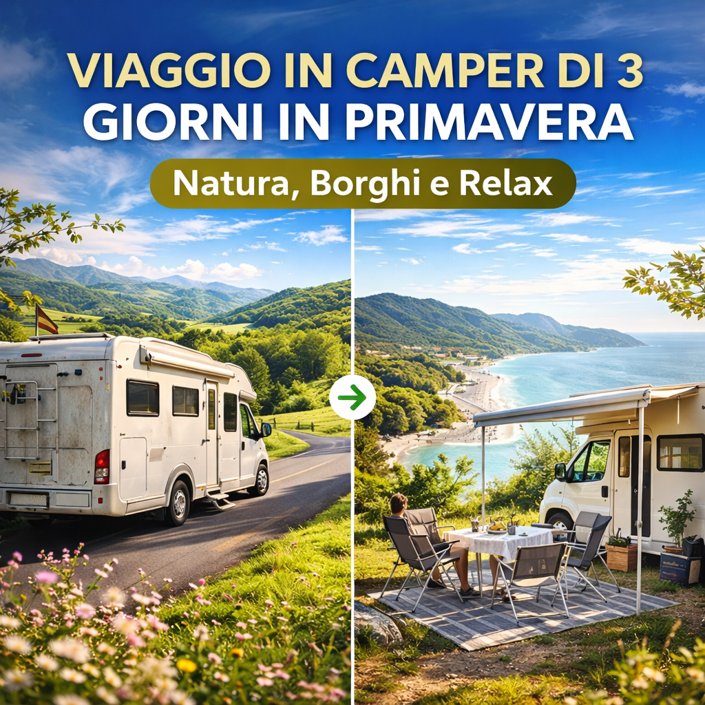 Viaggio in camper di 3 giorni in primavera: itinerario perfetto tra natura, relax e libertà