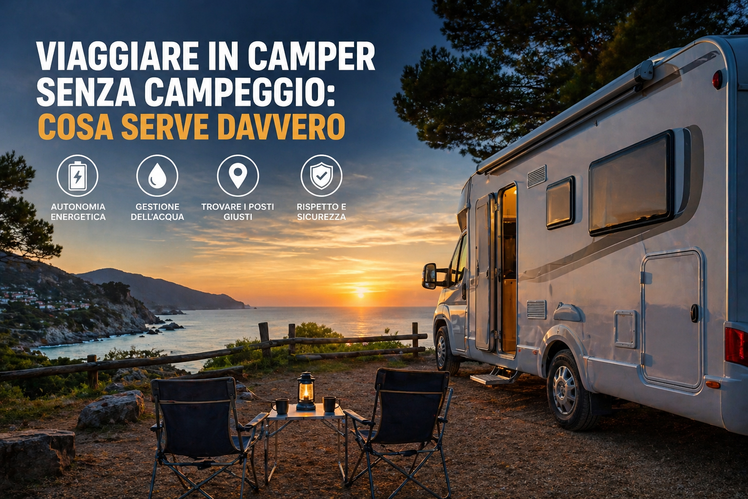 Viaggiare in camper senza campeggio: cosa serve davvero per essere liberi