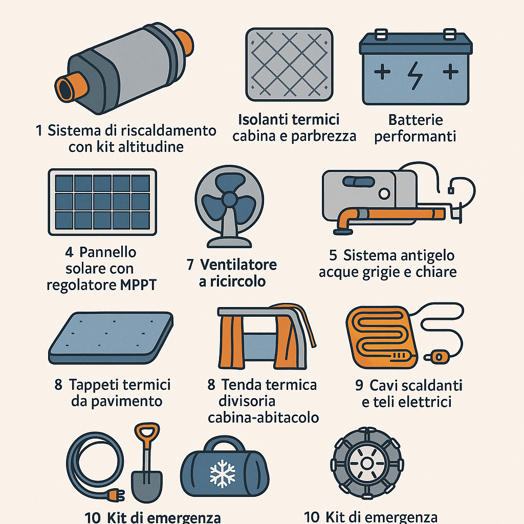 Cosa posso montare da solo e cosa no? Scopri come preparare il camper per l'inverno.